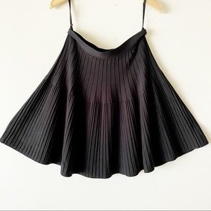 BCBG Kelli A-Line Fit and Flare Skirt Black Size S